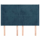  Uzglavlje s ušima tamnoplavo 147x16x118/128 cm baršunasto | shoptok.hr