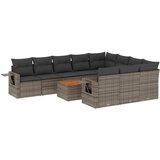  The Living Store Vrtna sedežna garnitura 11-delna z blazinami siv poli ratan - Vrtna Sedežna Garniture, (21447840) | Shoptok.si
