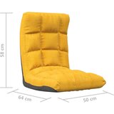  Zložljiv talni stol gorčično rumeno blago | Shoptok.si