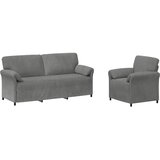  Set sofe 2 kom. Tamnosiva Baršun | shoptok.hr