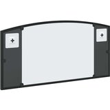 vidaXL Zidno ogledalo crno 60 x 30 cm lučno željezno | shoptok.hr
