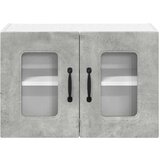 vidaXL Stenska kuhinjska omarica 2 pcs Betonsko siva 60 x 31 x 40 cm | Shoptok.si