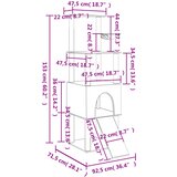  Penjalica za mačke sa stupovima za grebanje krem 153 cm | shoptok.hr