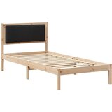  Krevetna konstrukcija Crna 90 x 190 cm Čvrsto borovo drvo | shoptok.hr