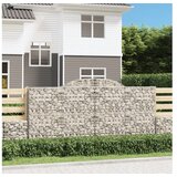  Obokane gabion košare 4 kosi 300x50x140/160 cm pocinkano železo | Shoptok.si