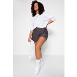 Trendyol Curve Plus Size Shorts & Bermuda - Gray - High Waist Cijene