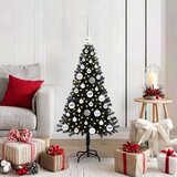 vidaXL Božićno drvce s 150 LED svjetlima s stalakom Crna 120 cm PVC | shoptok.hr