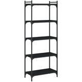  Regal za knjige s 5 razina crni 60x30x154 cm konstruirano drvo | Eponuda.com