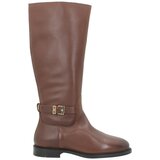 Tommy Hilfiger Škornji Fw0fw09572 Buckle Leather Knee Boot Kostanjeva Cene