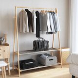  Stalak za odjeću s policama 132x45,5x150,5 cm od bambusa | shoptok.hr