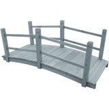 vidaXL Vrtni most sivi 140 x 60 x 56 cm od masivne jelovine | shoptok.hr
