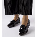 Gemre Black patent wedge loafers Erin | Shoptok.si