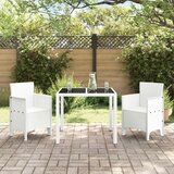  Vrtni Stol Set 2 Bela Plastika Ratan Stil Standard Lahki, (22015561) | Shoptok.si