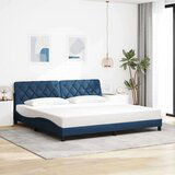 vidaXL Posteljni okvir brez vzmetnice moder 200x200 cm blago, (22062529) | Shoptok.si