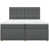  Krevet s oprugama i madracem tamnosivi 200 x 200 cm od tkanine | shoptok.hr