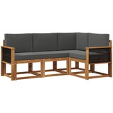  Set vanjskih sofa 4 kom. Prirodna i antracit Poliester | shoptok.hr