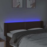  Posteljno vzglavje temno rjavo 147x16x78/88 cm blago, (20737148) | Shoptok.si