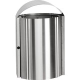 VAR Zbiralnik odpadkov iz nerjavnega jekla za uporabo na prostem, prostornina 50 l, VxŠxG 970 x 480 x 350 mm, stenska montaža | Shoptok.si