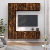 vidaXL Komplet TV omaric 7-delni dimljen hrast konstruiran les | Shoptok.si
