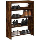 vidaXL Regal za čevlje dimljen hrast 80x25x61,5 cm inženirski les Cene