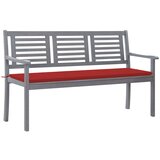  The Living Store Vrtna klop za 3 osebe z blazino 150 cm siv evkaliptusov les - Klop, (21470357) Cene