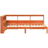  Knjižna postelja brez ležišča vošč. rjava 90x200 cm borovina, (21792553) | Shoptok.si