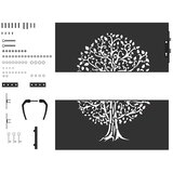  Vrtna vrata Crna 85 x 100 cm Čelik s praškastim premazom | shoptok.hr