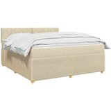  Boxspring krevet s madracem Krem 160 x 200 cm Tkanina | shoptok.hr