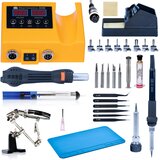 Rosfix SET SPAJKALNA POSTAJA OH660 – 2V1 HOT-AIR IN GROT, 660W, LED, 100–500°C | 16 DODATKOV, 230V, (5000075866) | Shoptok.si