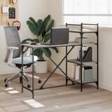 vidaXL Računalniška miza s policami siva sonoma 120x47x109 cm | Shoptok.si