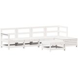 Maison Chic Seti vrtnega pohištva - Vrtna garnitura - Vrtni pohištvo set 6-delna bela trdna borovina, (21820622) | Shoptok.si