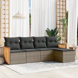 Maison Chic Seti vrtnega pohištva - Vrtna garnitura - Vrtni pohištvo set 5-delna z blazinami siv poli ratan, (21814074) | Shoptok.si