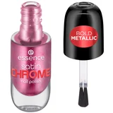 Essence lak za nohte - Satin Chrome Nail Polish - 03 Meta Maroon