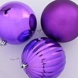  Set božićnih kuglica XL 15 pcs Lila Plastika | shoptok.hr