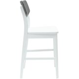  Trpezarijske stolice 2 kom. Čvrsto drvo od gume Bijelo Bijela 48 x 49 x 95 cm | shoptok.hr