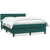 Box Spring krevet s madracem tamno zeleni 160x220 cm baršun | shoptok.hr