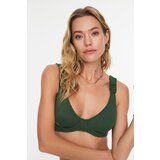 Trendyol Green Ruffles Detailed Bikini Top braon | kaki | ePonuda.com
