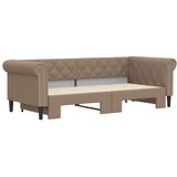  Dnevni krevet na razvlačenje cappuccino 90x200 cm umjetna koža | shoptok.hr