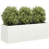 Maison Chic Cvetlični Lonec - Cvetlično korito Bela 120x40x40 cm Hladno valjano jeklo, (21788933) | Shoptok.si