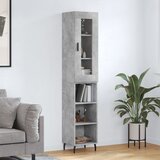 vidaXL Visoka komoda siva betona 34 5x34x180 cm od konstruiranog drva | shoptok.hr