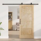 vidaXL klizna vrata s setom pribora "ORKDAL" od čvrstog drveta bor | shoptok.hr
