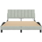  Okvir kreveta s LED-om bez madraca Hanko svjetlosivi 120x200 cm baršunasti | Eponuda.ba