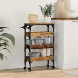 vidaXL Kuhinjski kolica Staro drvo 53 x 20 x 76 cm Konstruirano drvo | shoptok.hr