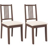 Maison Chic Jedilni stoli - Vzorci stoli z blazinami 2 kosa Brown Solid Wood Rubber A1471, (22031240) Cene