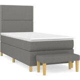 Maison Chic Box spring postelja - Vzmetna postelja z vzmetnico temno siva 90x190 cm blago SL6880, (21902624) | Shoptok.si