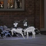vidaXL LED jelene 2 pcs Hladno belo 45 x 19 x 65 cm blago | Shoptok.si