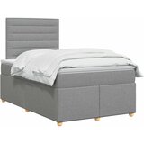  Boxspring krevet s madracem Svjetlosiva 120 x 190 cm Tkanina | shoptok.hr