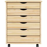  Pokretni ormar s ladicama MOSS Prozirni lak 53 x 39 x 65,5 cm | shoptok.hr