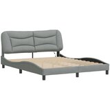  Okvir kreveta s LED svjetlima svjetlosivi 160x200 cm od tkanine | shoptok.hr