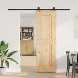 vidaXL Klizna vrata s priborom za montažu 70 x 210 cm masivna borovina | shoptok.hr